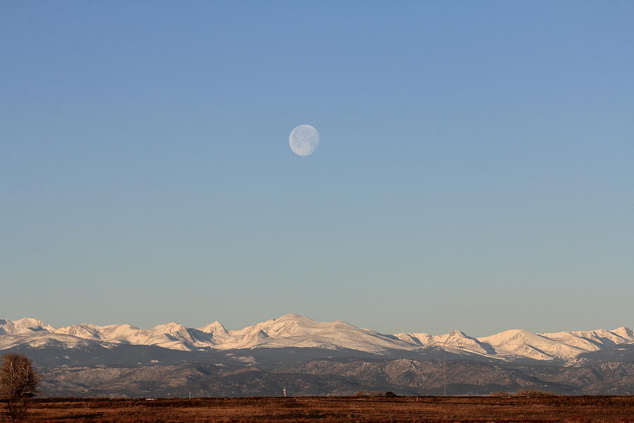 Rocky Mountain Moonset Photograph by Tony Hake