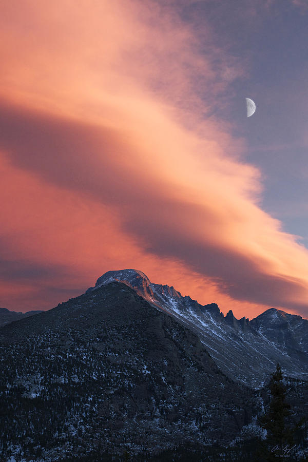 Rocky Mountain National Park Sunset Over Longs Photograph by Aaron Spong