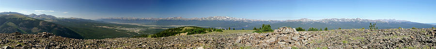 Panoramic Photograph - Rocky Mountain Rooftop Panoramic by Jeremy Rhoades