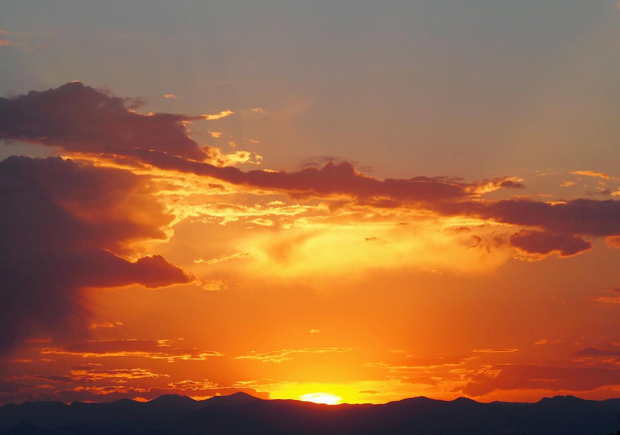 Rocky Mountain Sunset on Fire Photograph by Amy McDaniel