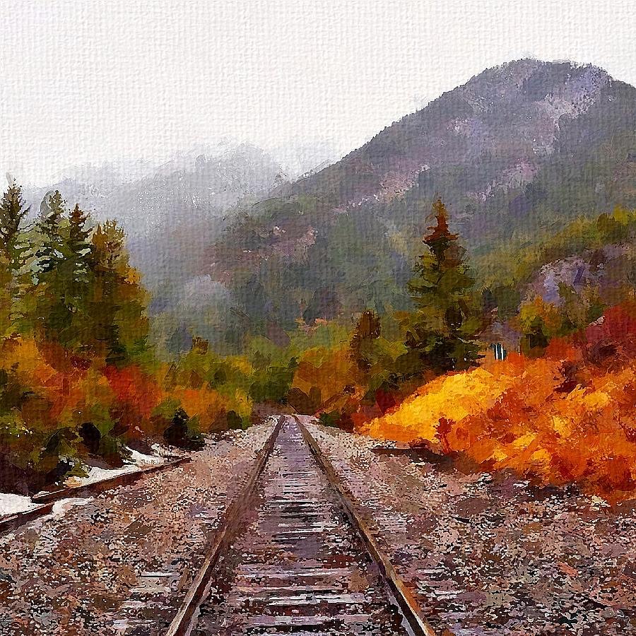 Rocky Mountaineer Painting by Chris Butler