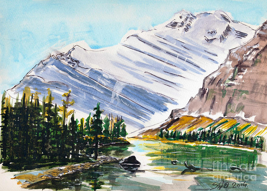 Rocky Mountains Painting by Lidija Ivanek - SiLa
