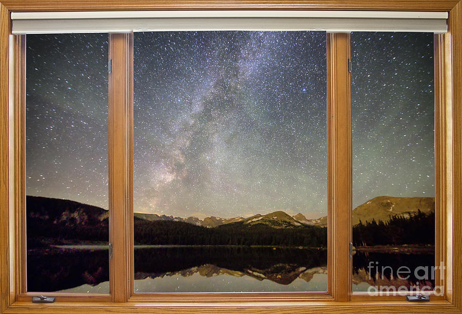 Rocky Mountains Milky Way Sky Classic Window View  Photograph by James BO Insogna
