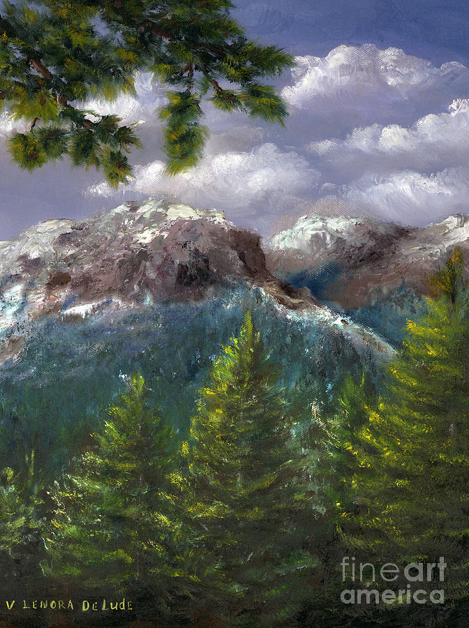 Rocky Mountains National Park Colorado Painting by Lenora  De Lude
