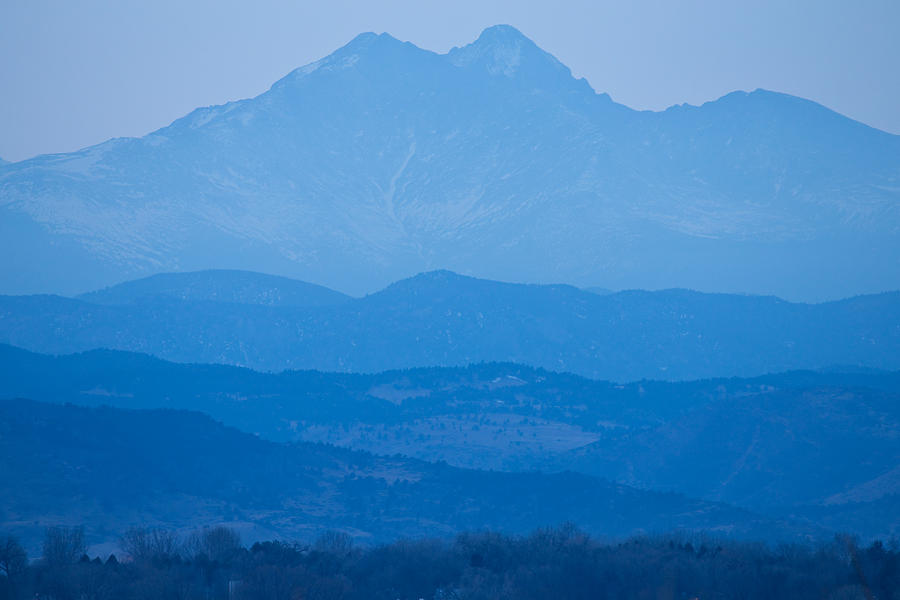 Rocky Mountains Twin Peaks Blue Haze Layers Photograph by James BO Insogna