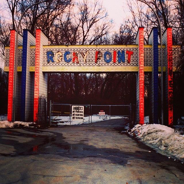 Winter Photograph - Rocky Point Amusement Park, Warwick Ri by Kerri Ann McClellan