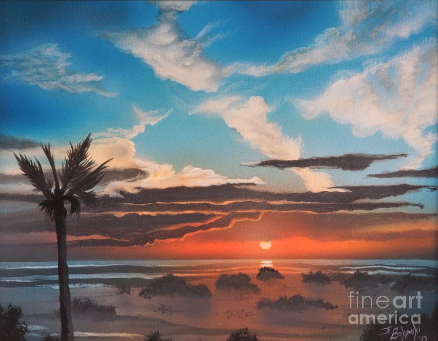 A Rocky Point Sunset Painting by Jerry Bokowski