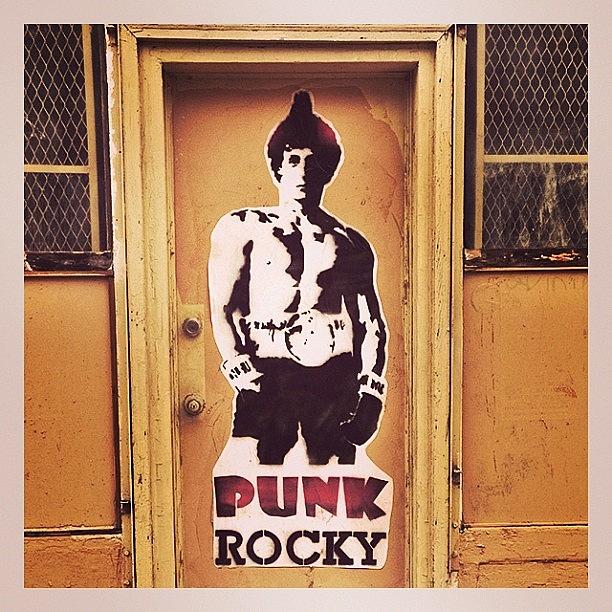 Philadelphia Photograph - #rocky #posterart #graffitidoor #nolibs by John Baccile