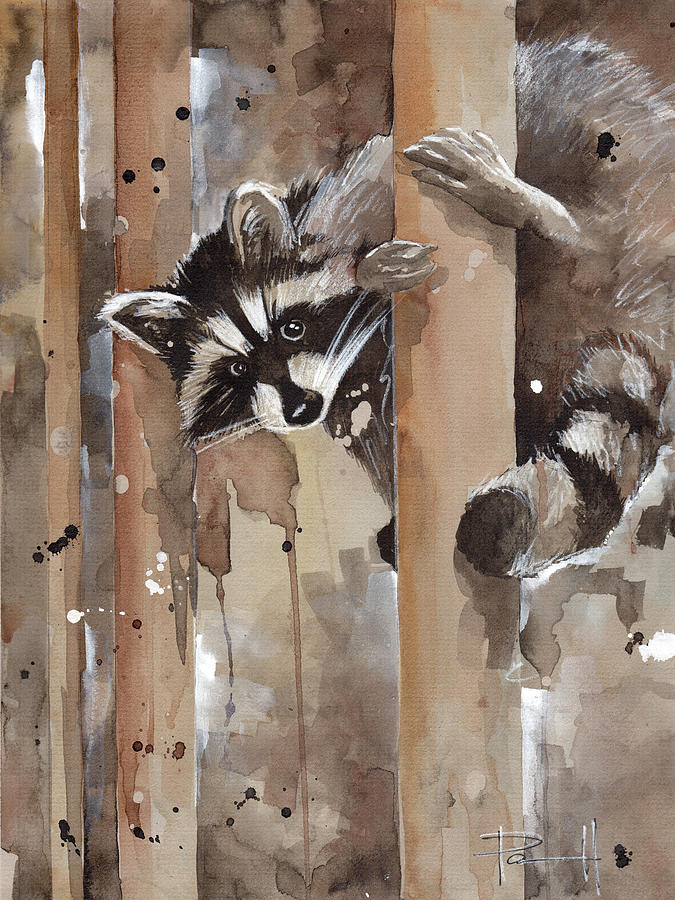 Rocket Raccoon Painting - Rocky by Sean Parnell