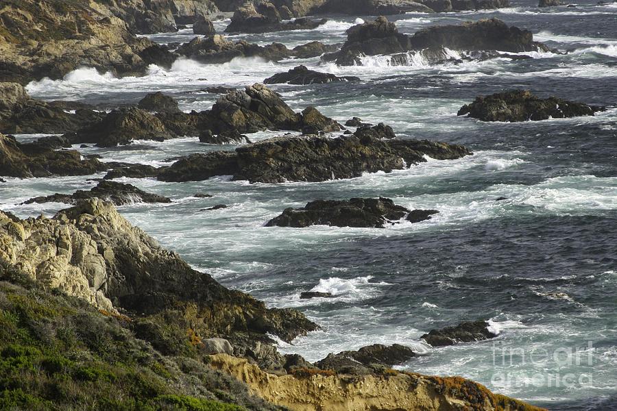 Rocky Shoreline CA Highway 1 Photograph by Natural Focal Point Photography