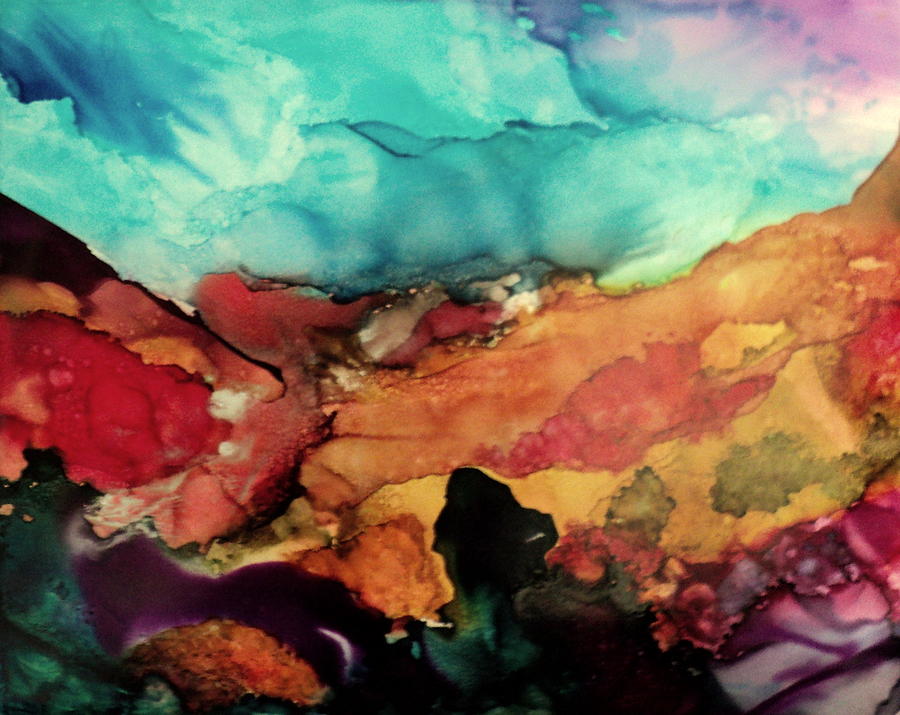 Landscape Painting - Rocky Slopes by Susan Kubes Landscape Painting - Rocky Slopes by Susan Kubes