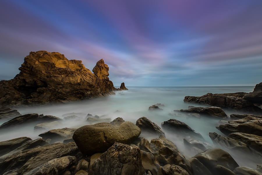 Rocky Southern California Beach Photograph by Larry Marshall