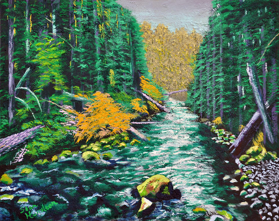 Rocky Stream Painting by Stan Hamilton