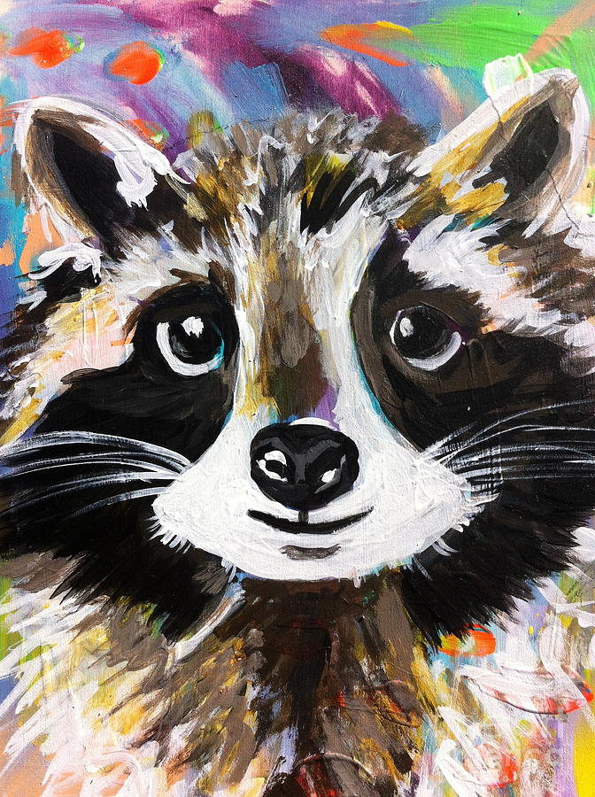 Rocky the Raccoon Painting by Kim Heil
