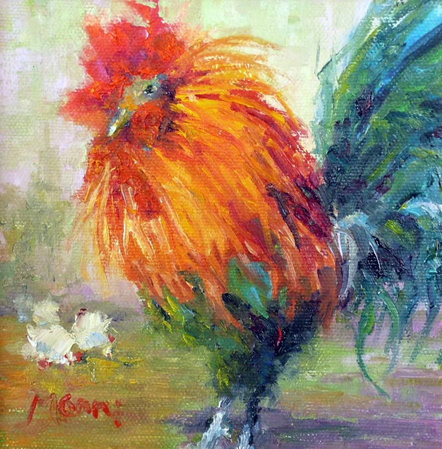 Rooster Painting - Rocky the Rooster by Marie Green