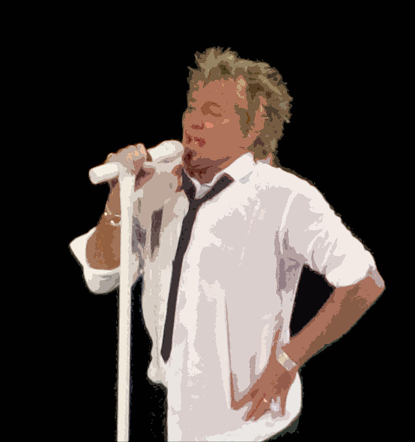 Rod Stewart In Concert Digital Art by Melinda Saminski