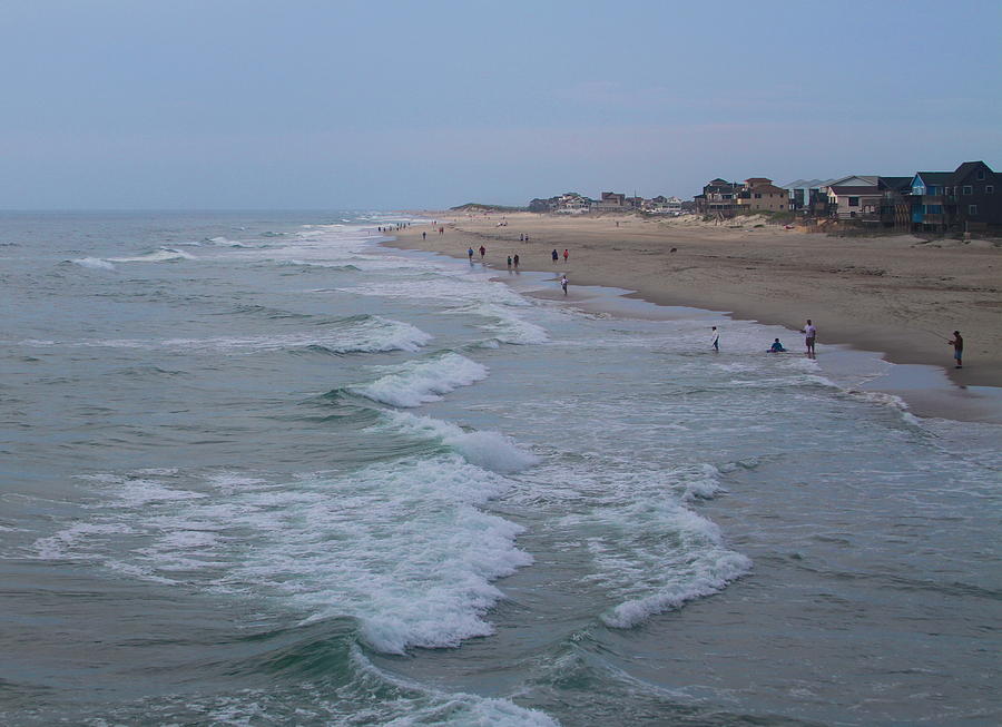 Landscape Photograph - Rodanthe Beach and Houses by Cathy Lindsey