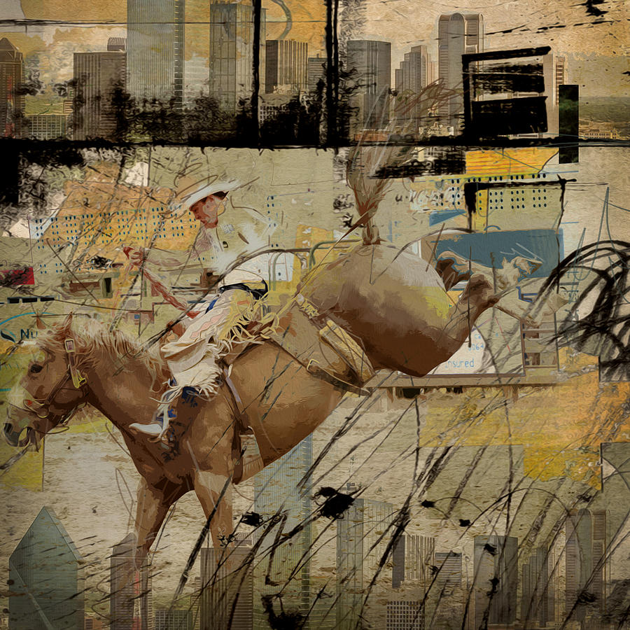 San Antonio Painting - Rodeo Abstract 001 by Corporate Art Task Force