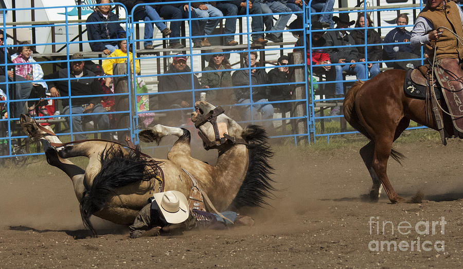 Rodeo Crunch Time Photograph by Bob Christopher