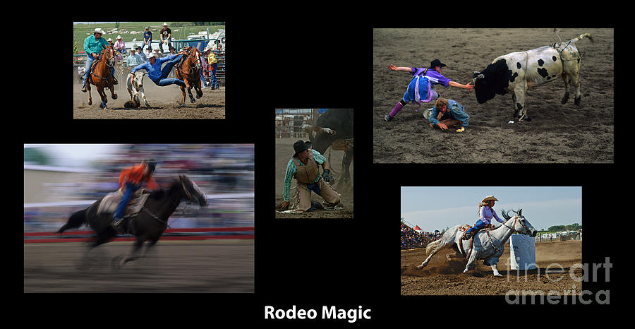 Rodeo Magic With Caption Photograph by Bob Christopher