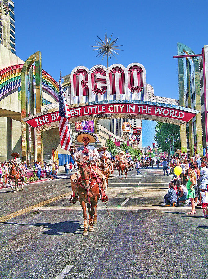 Reno Digital Art - Rodeo Parade 2 by John Saunders