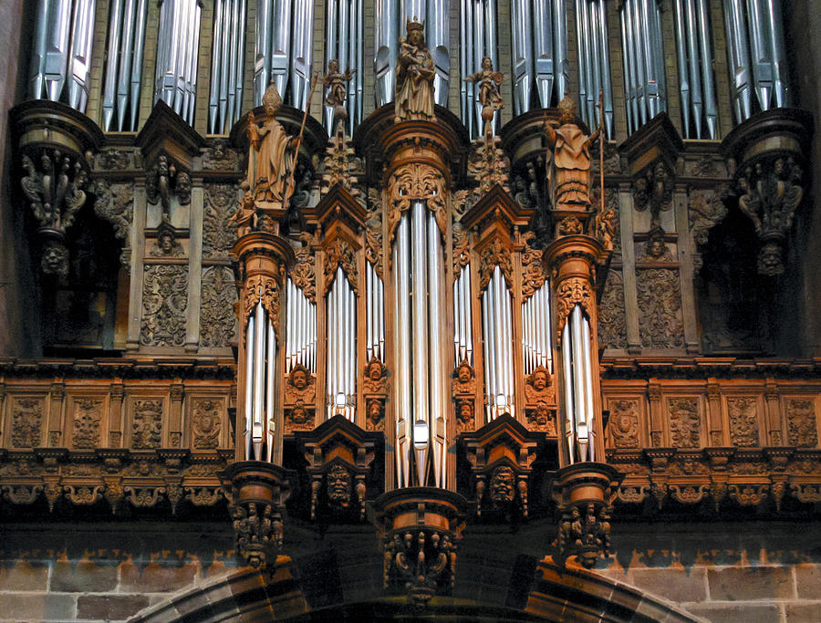 Rodez Cathedral organ Photograph by Jenny Setchell