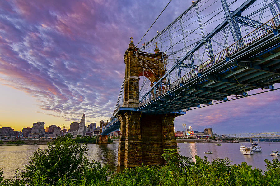 Roebling at Sunset Photograph by Jon Reynolds
