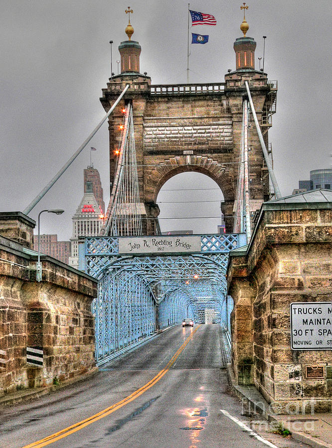 Roebling Bridge Photograph by David Bearden