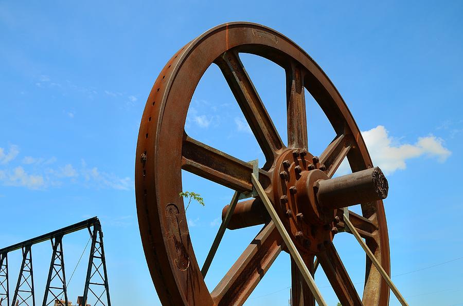 Roebling Factory Craneway and Flywheel Photograph by Steven Richman
