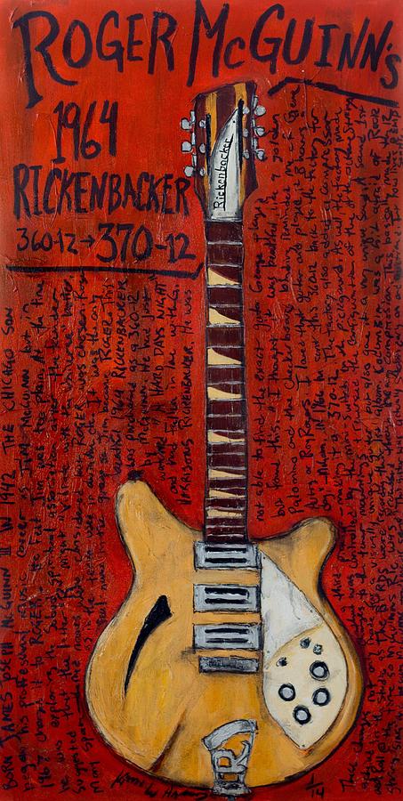 Roger Mcguinn Rickenbacker Painting by Karl Haglund