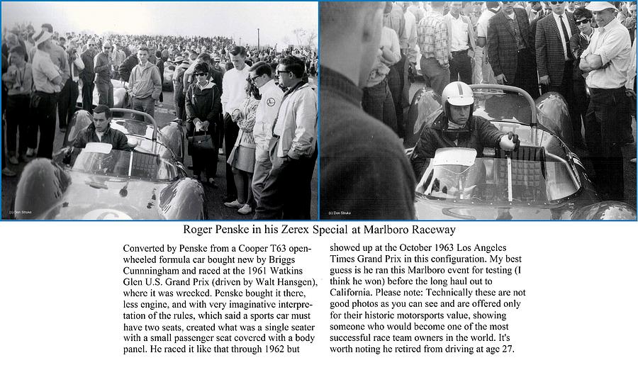 Roger Penske in His Zerex Special at Marlboro Raceway Photograph by Don Struke