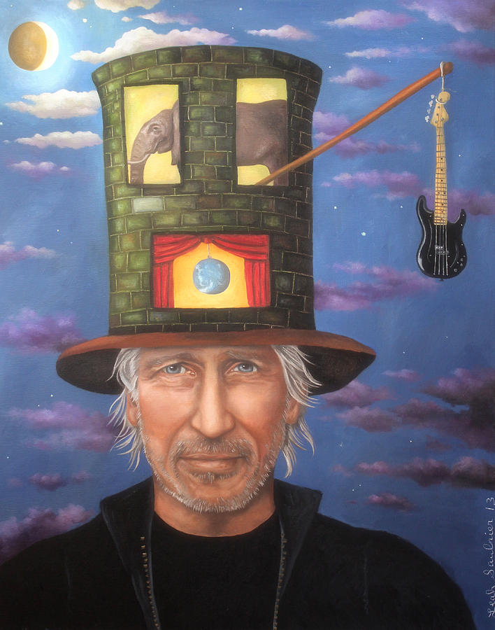 Roger Waters Painting - Roger Waters edit 3 by Leah Saulnier The Painting Maniac