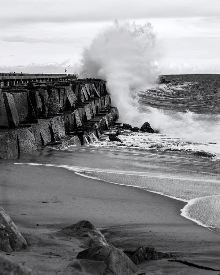 Beach Photograph - Rogue Bullet Wave Cabrillo Beach By Denise Dube by Denise Dube