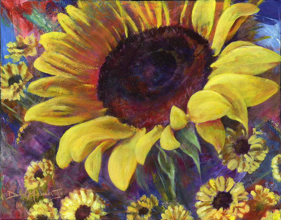 Sunflower Painting - Role Model by Don Michael Jr Sunflower Painting - Role Model by Don Michael Jr