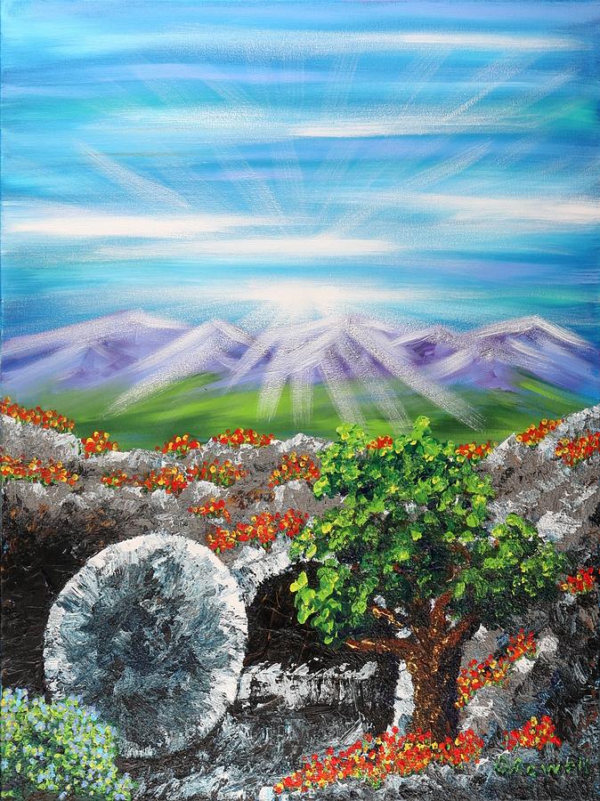 Mountain Painting - Roll Away The Stone by Gary Rowell