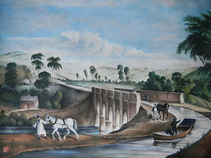 Rolle Canal and Aquaduct                              Painting by Alan Kirkland-Roath