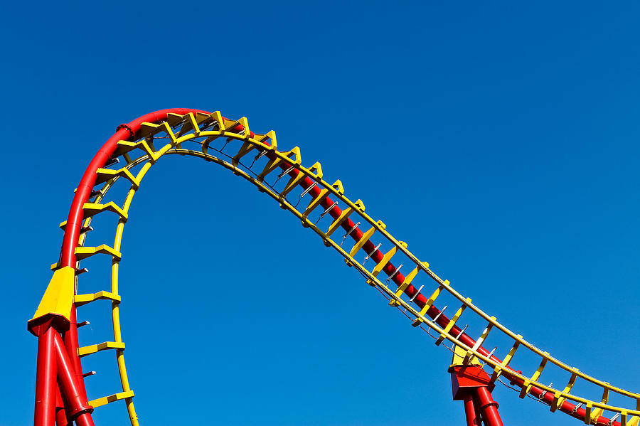 Summer Photograph - Roller coaster curve by Stephan Stockinger