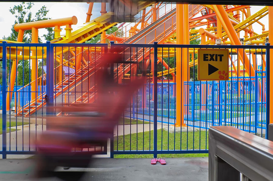 Rollercoasters At Amusement Park Photograph