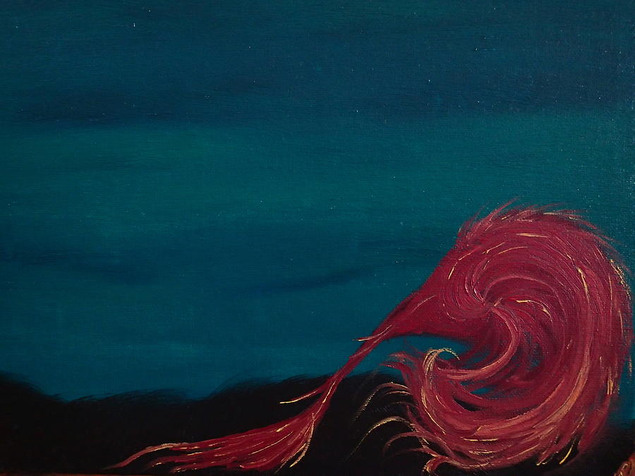 Rollin Seaweed Painting by Robert Nickologianis