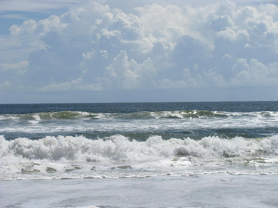 Rolling Clouds and Waves Photograph by Ellen Meakin