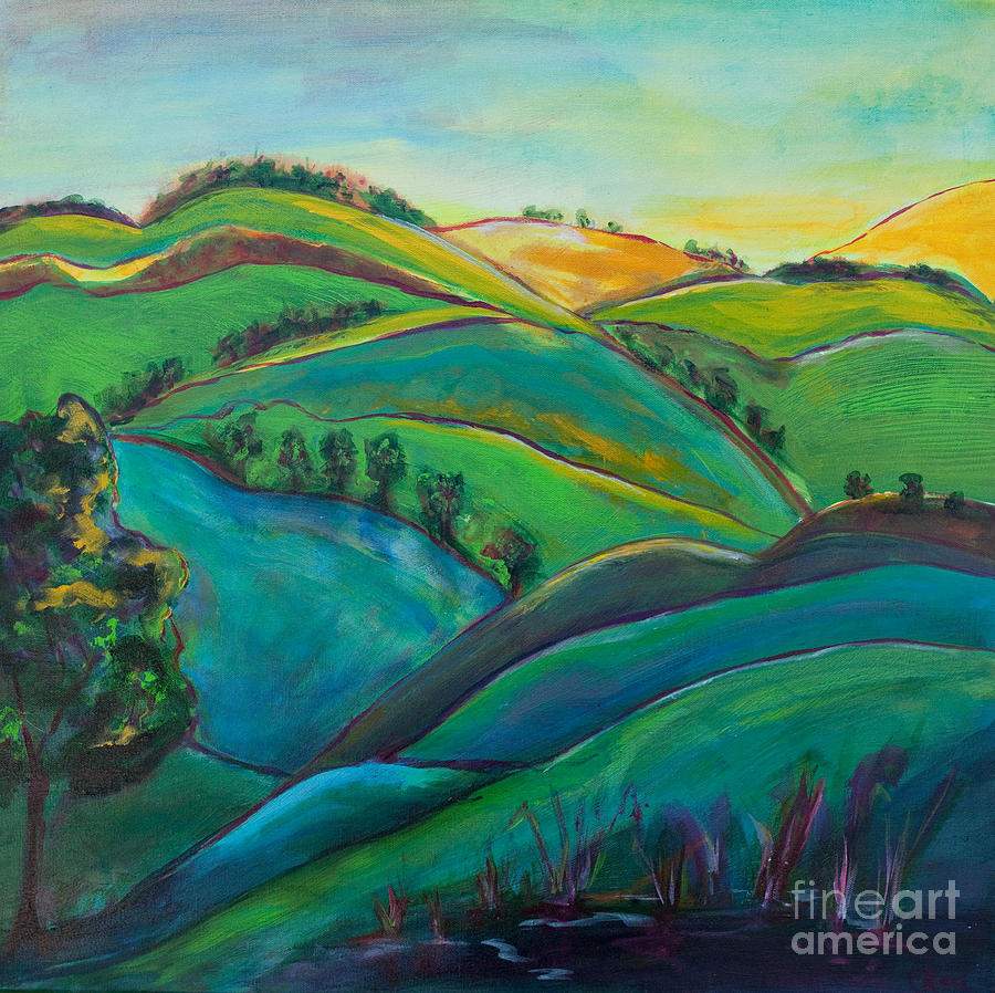 Rolling Hills Landscape Painting