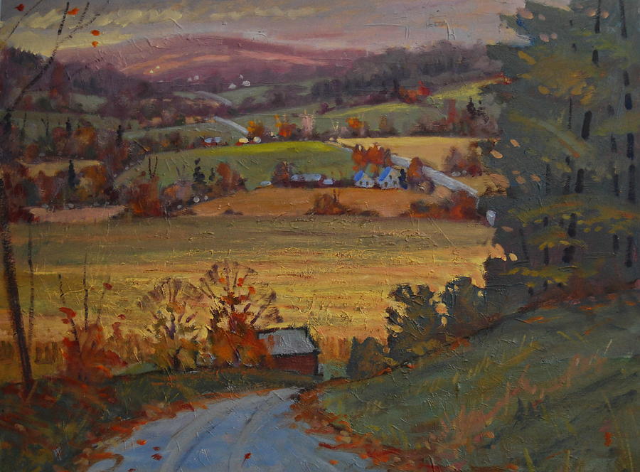 Rolling Hills of Upstate New York Painting by Len Stomski