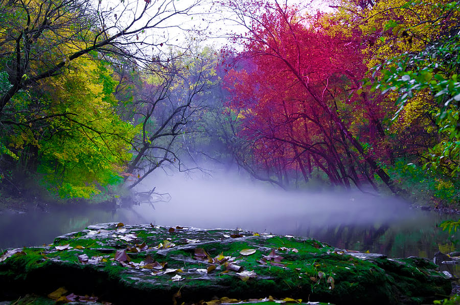 Rolling Mist on the Wissahickon Creek Photograph by Bill Cannon