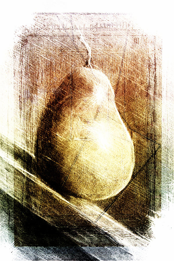 Rolling Pear Digital Art by Andrea Barbieri