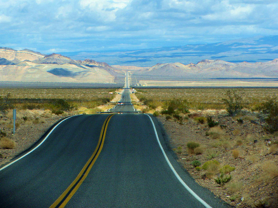 Landscape Photograph - Rolling Road in Death Valley by Jens Larsen