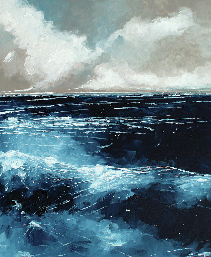 Rolling Sea Painting by Stuart Roy