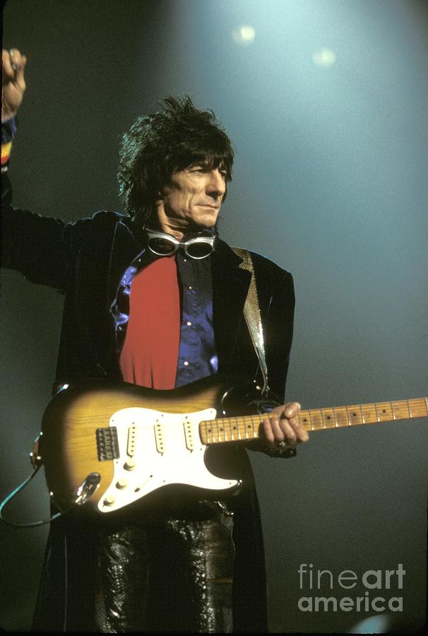 The Rolling Stones Photograph - Ron Wood - The Rolling Stones by Concert Photos