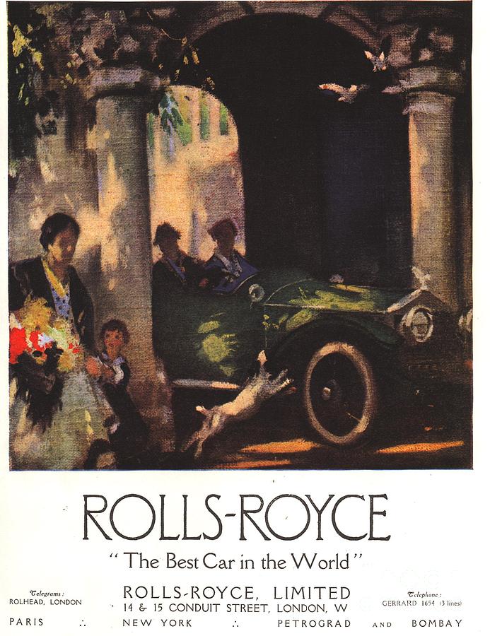 Rolls-royce 1917 1910s Uk Cars Drawing by The Advertising Archives ...