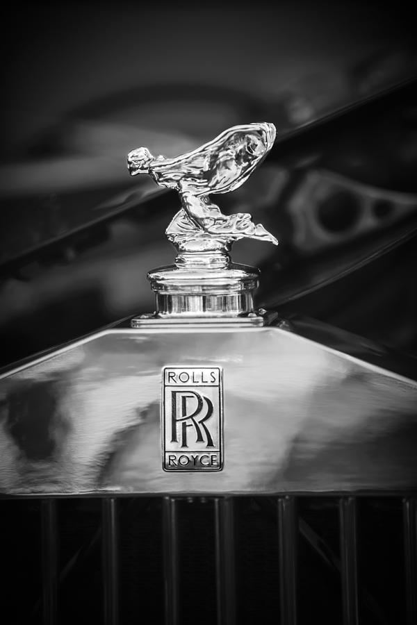 Rolls-Royce Hood Ornament - Emblem -1068bw Photograph by Jill Reger