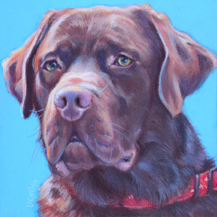 Dog Portrait Painting - Rolo by Deborah Cullen
